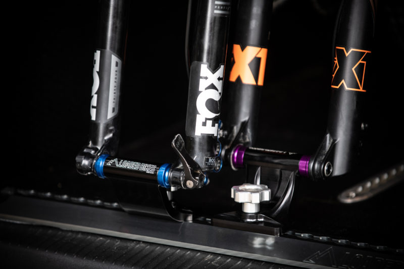 Loaded Bikes Fork Mount with two bikes in a Van (2)