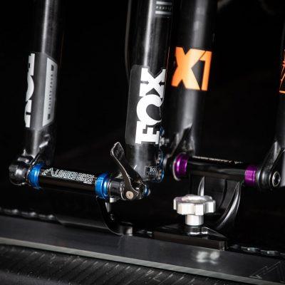 Loaded Bikes Fork Mount with two bikes in a Van (2)
