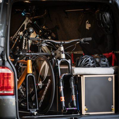Loaded Bikes five bikes and a bench inside a SWB van (4)