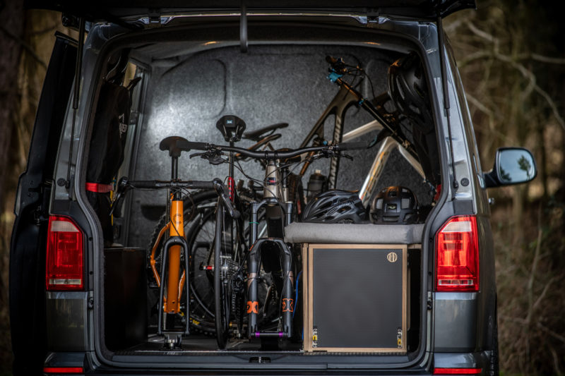 Loaded Bikes five bikes and a bench inside a SWB van (5)